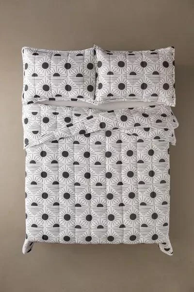Urban Outfitters Geo Sun Printed Quilt Set 2