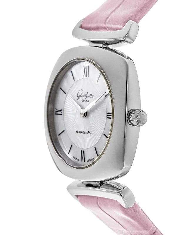 Glashütte Original Glashutte Original Lady Collection Pavonina Mother of Pearl Dial Pink Leather Strap Women's Watch 1-03-02-05-02-31 3