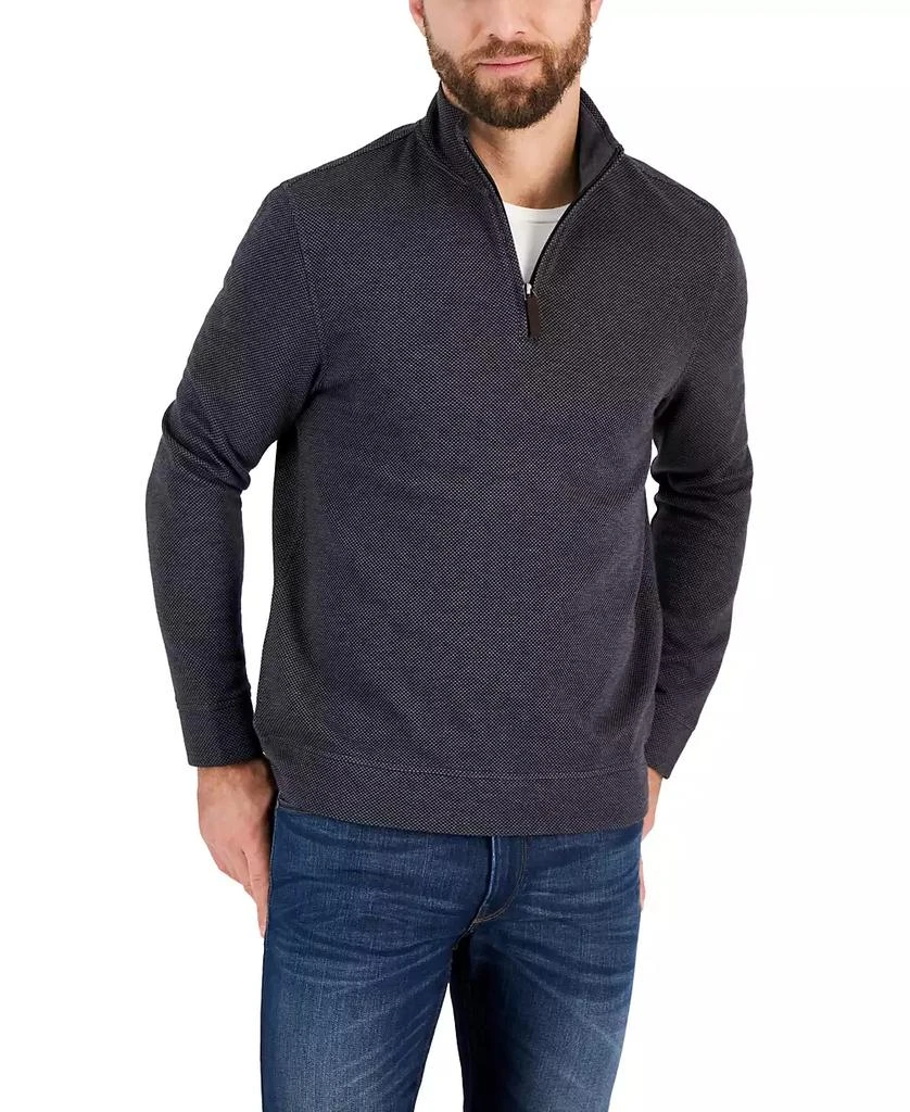 Club Room Men's Birdseye Quarter-Zip Pullover, Created for Macy's 1