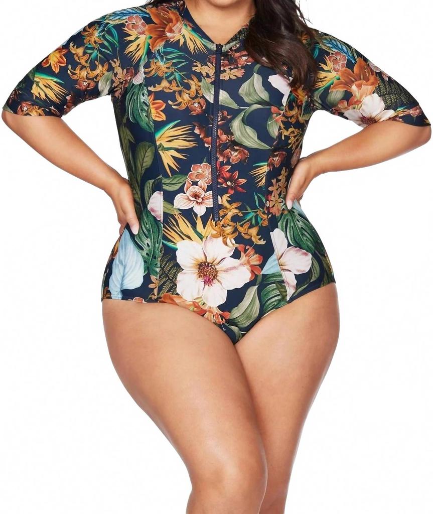 ArteSands Women's Into The Saltu Seurat Sunsuit One Piece In Navy