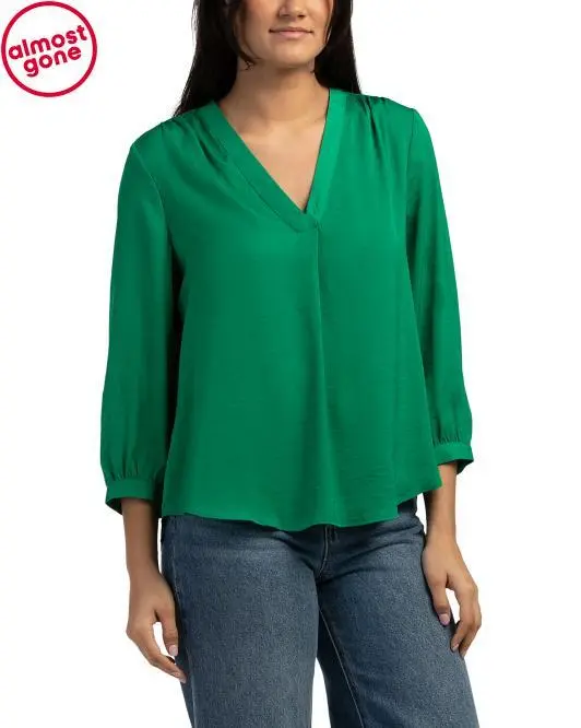 Vince Camuto Three-quarter Sleeve Rumple Blouse