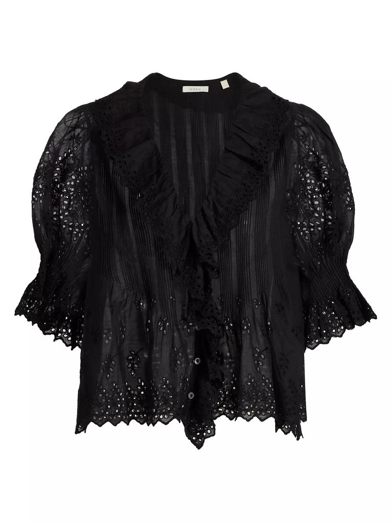 DÔEN Henri Voile Eyelet Top