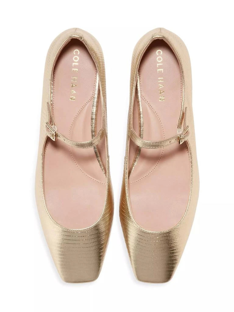 Cole Haan Bridge Metallic Leather Mary Jane Ballet Flats 4