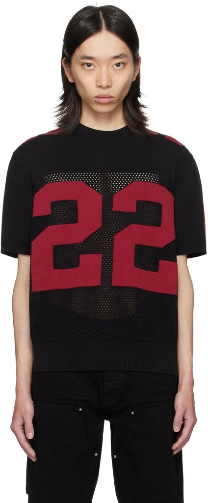 AMIRI Black & Red '22' T-Shirt 1