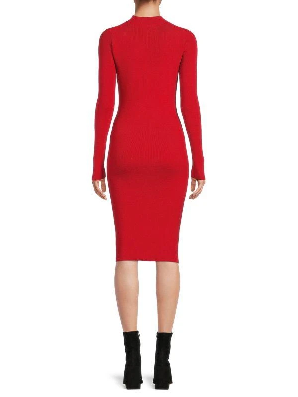 Victor Glemaud Ribbed Cutout Wool Blend Bodycon Dress 2