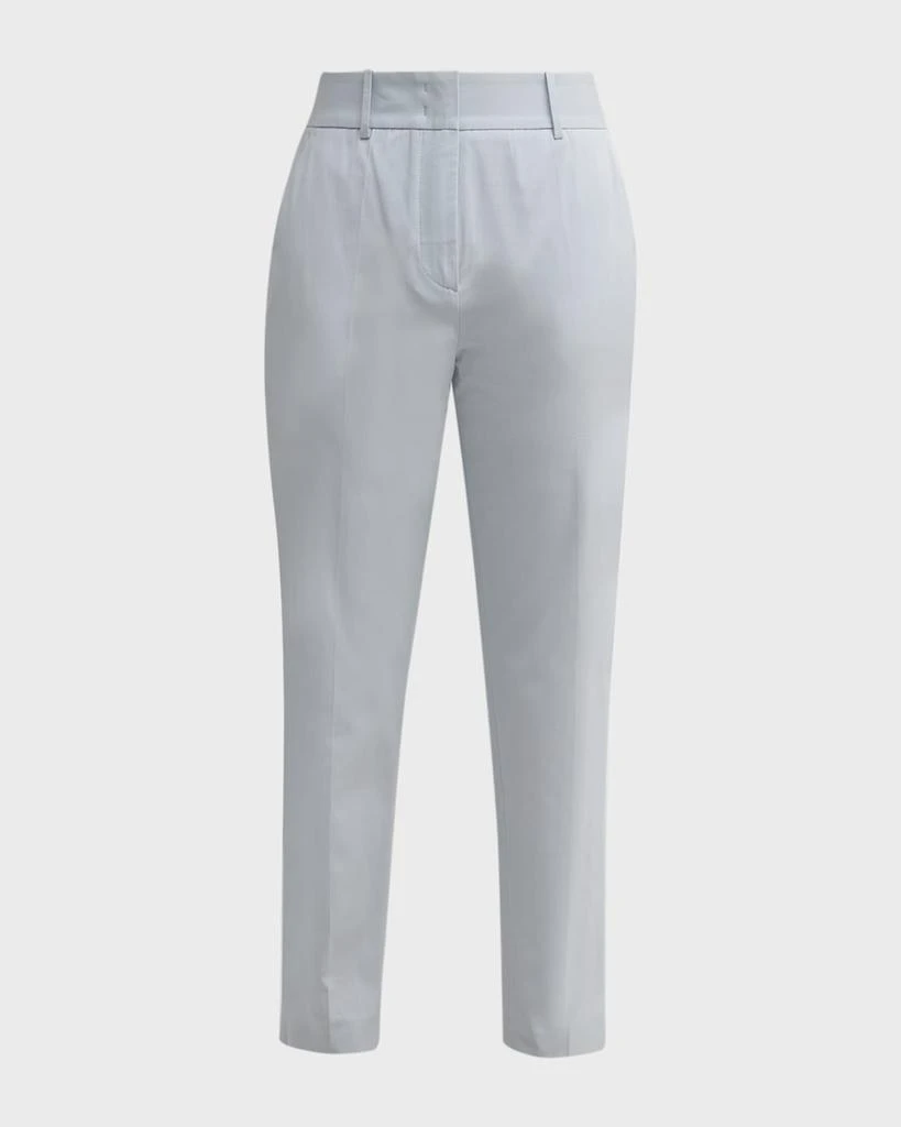 Eleventy Cropped High-Rise Tapered Pants 2