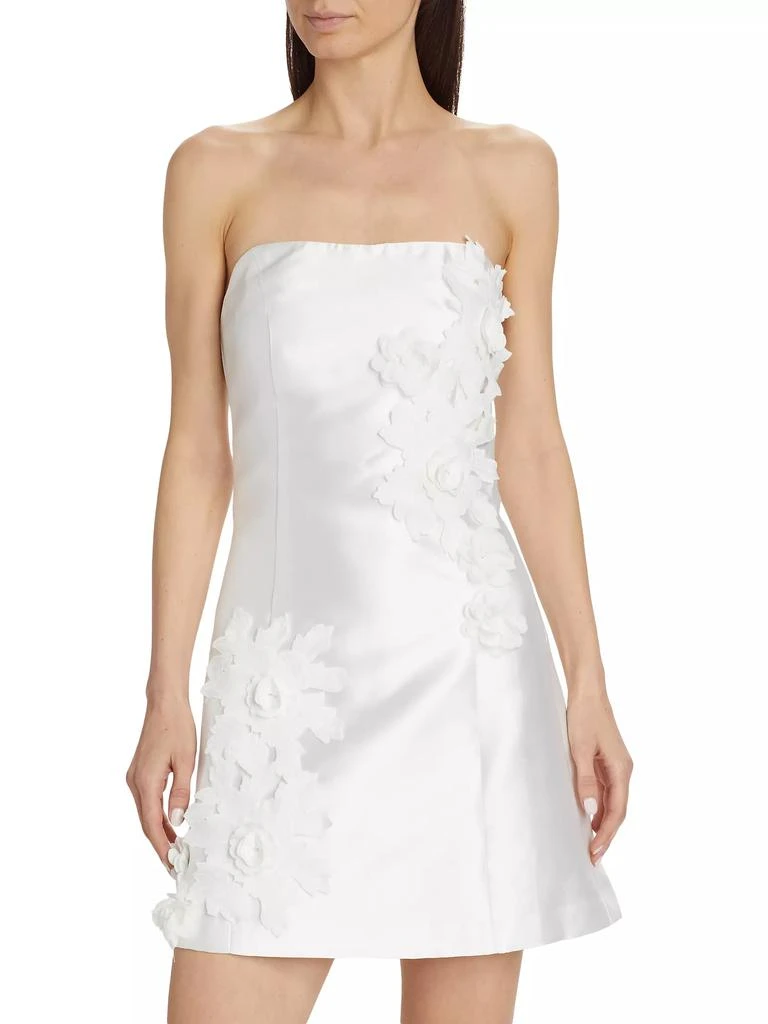 Elliatt Walter Floral Applique Satin Minidress 3