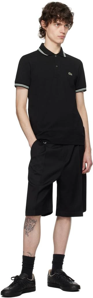 Lacoste Black Regular Fit Trim Accent Polo 4