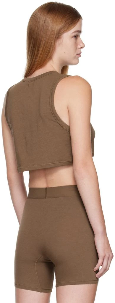 SKIMS Brown SKIMS Boyfriend Sleep Crop Tank Top 3