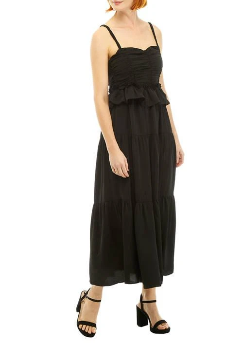 Women's Sleeveless Shirred Tiered Ruffled Midi Dress  On Sale Now with Up  to 56% Off | Discover Exclusive Deals & Savings at BeyondStyle  Authentic Moon  River Women|Midi Dresses | Dresses |