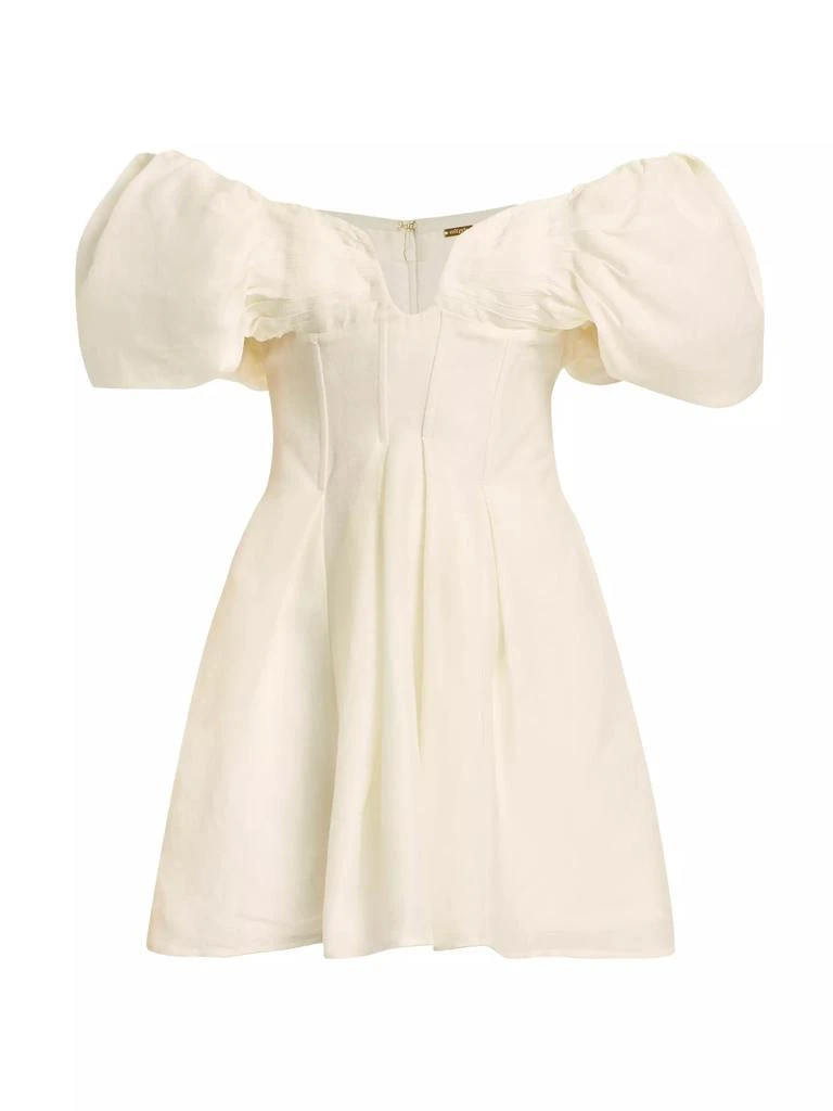 Cult Gaia Lissett Puff-Sleeve Faille Minidress 1