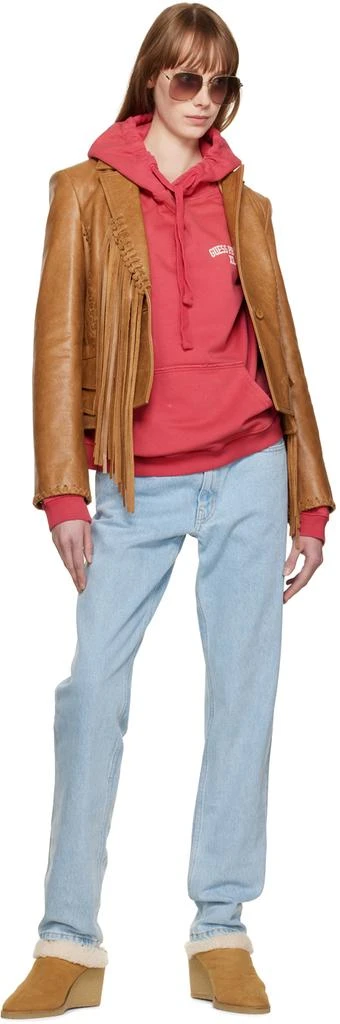GUESS USA Pink Varsity Hoodie 4
