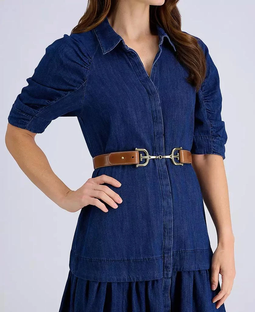 Sam Edelman Women's Horse Bit Buckle Waist Belt 5