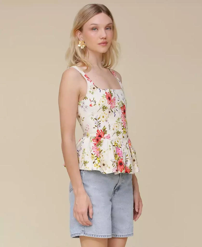 Avec Les Filles Women's Peplum-Hem Corset Square-Neck Top 3
