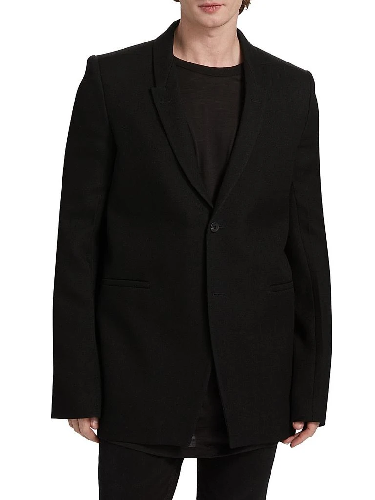 Rick Owens Giacca Wool Single-Breasted Blazer 3