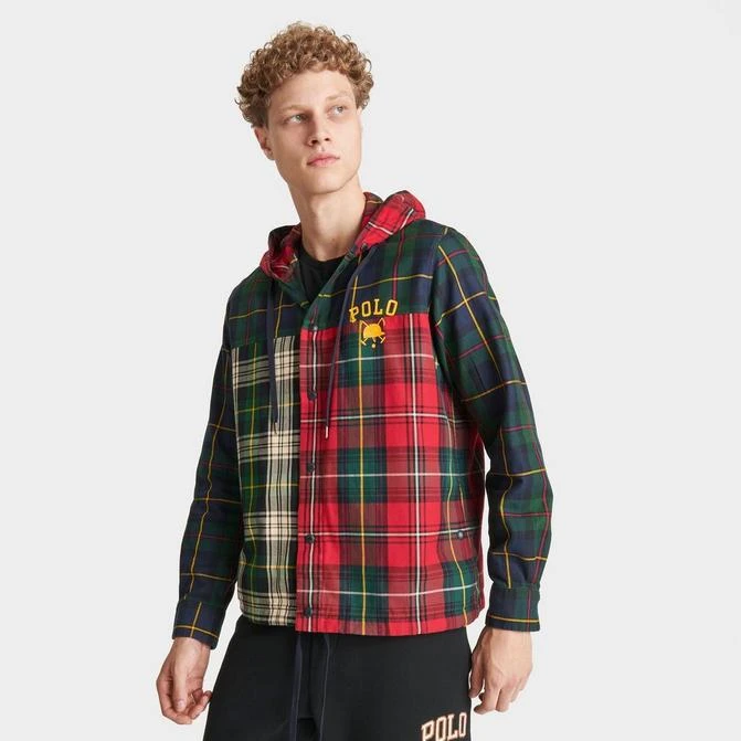 POLO RALPH LAUREN Men's Polo Ralph Lauren Tartan Hooded Button-Up Shirt 1