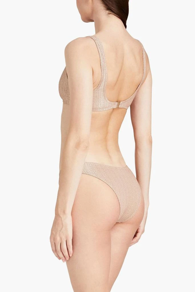 Zimmermann Metallic stretch-jersey low-rise bikini briefs 3