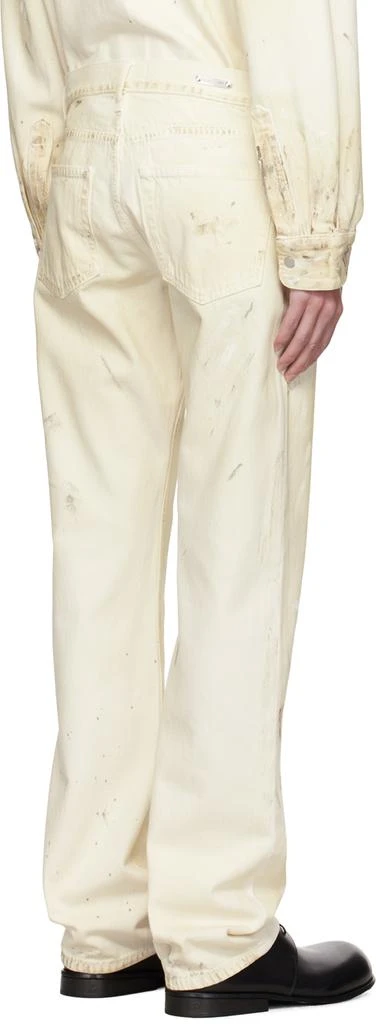 Helmut Lang Off-White Low-Rise Painted Jeans 3