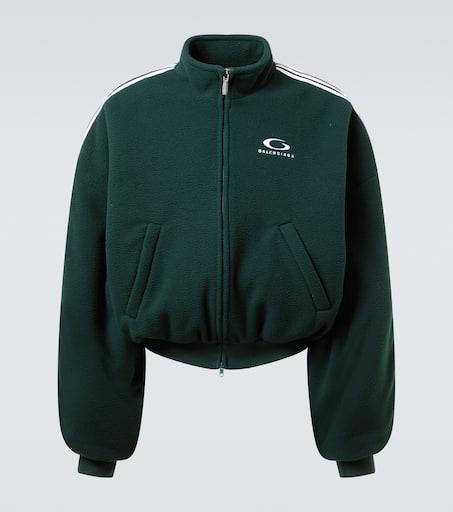 Balenciaga Loop Sports Icon fleece bomber jacket - Jackets - Free