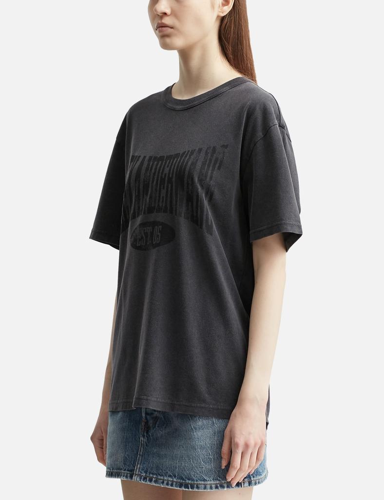 Alexander Wang Distressed Logo Cotton T-shirt