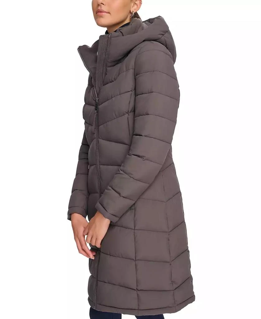 Calvin Klein Women's Hooded Stretch Puffer Coat, Created for Macy's 3