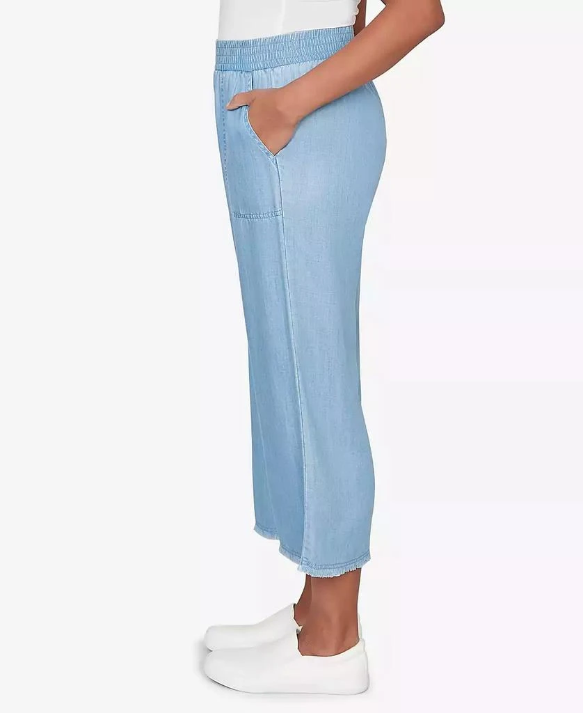 Alfred Dunner Women
s  Beachcomber Wide Leg Patch Pocket Ankle Pant 3