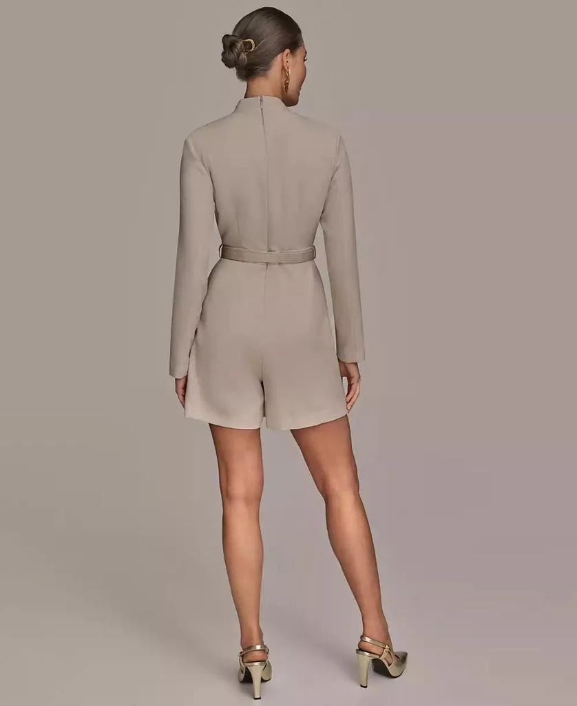 Donna Karan Women's Belted Wrap Skort Romper 2