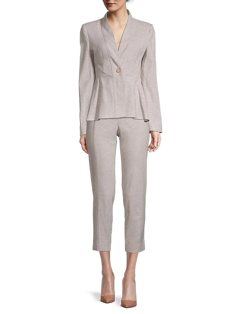 Donna Karan Straight-Leg Linen-Blend Sailor Pants 2