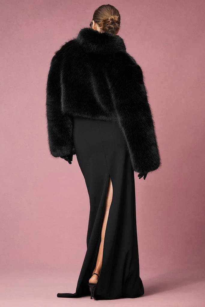 Alo Yoga Opulent Faux Fur Cropped Jacket - Black 2