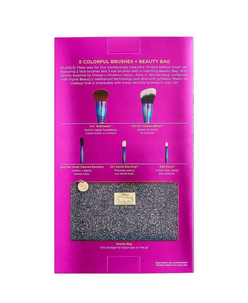 Sigma Beauty Disney Alice in Wonderland Brush Set, 6 Piece 9