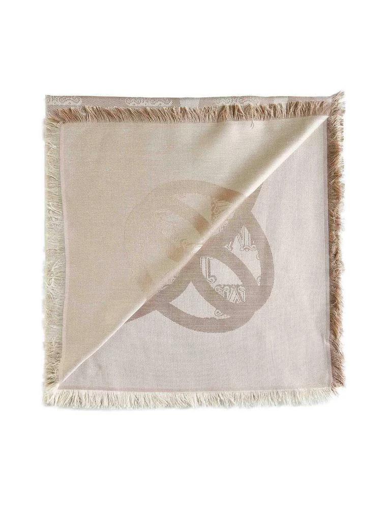 Max Mara Max Mara All-Over Logo Patterned Fringed Edge Scarf 2