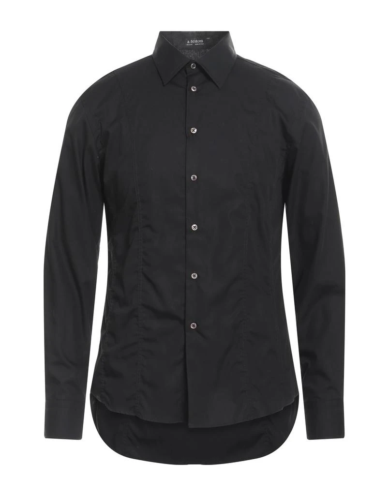 A.TESTONI Solid color shirt 1