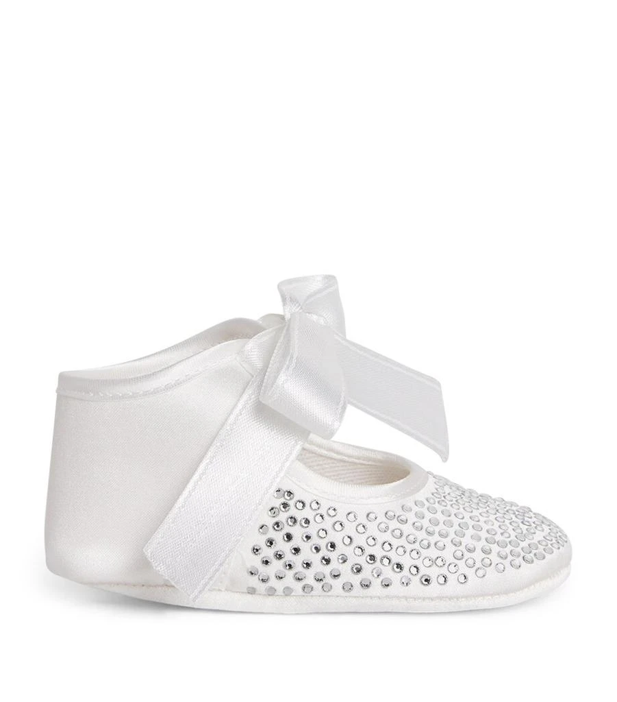 Bimbalo Satin Crystal-Embellished Ballet Flats 1