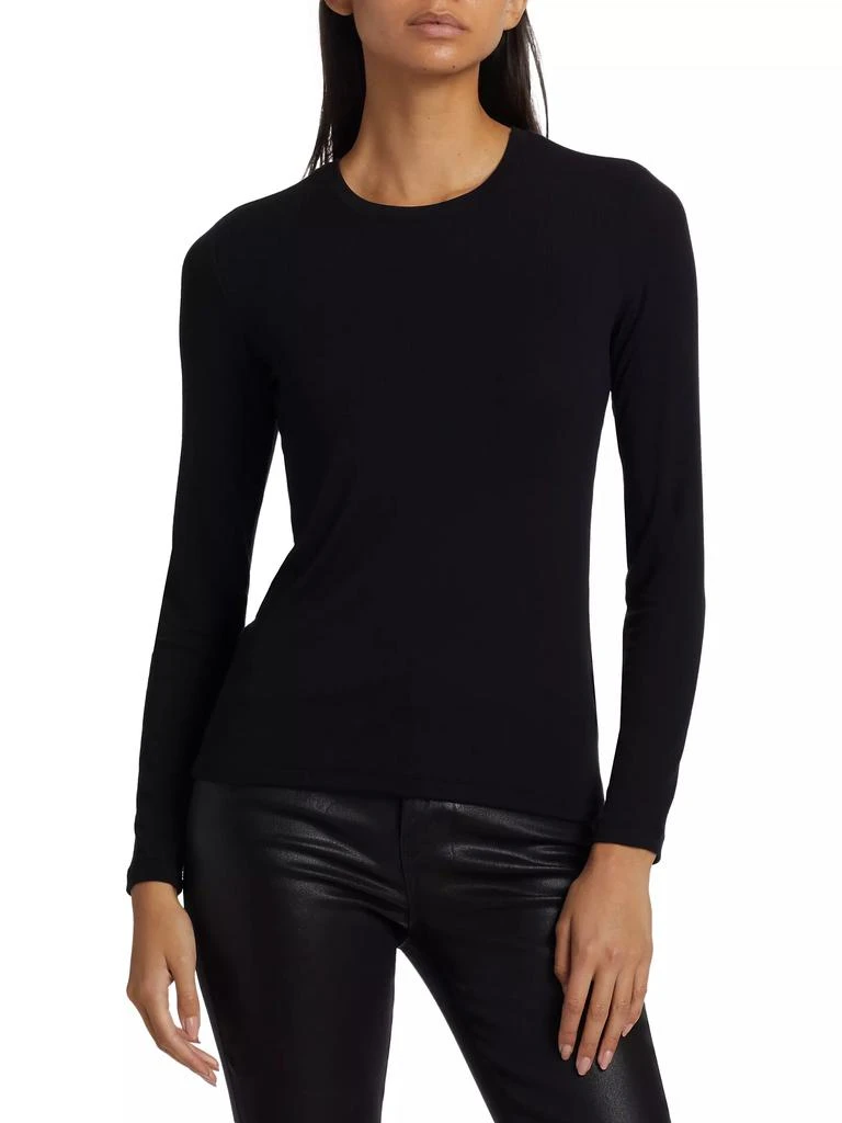 L'Agence Tess Rib-Knit Crewneck T-Shirt 3