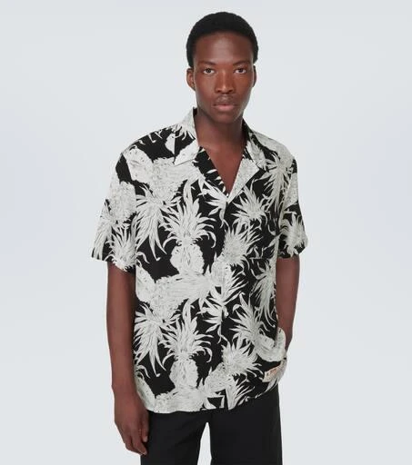 Valentino Printed silk bowling shirt 3