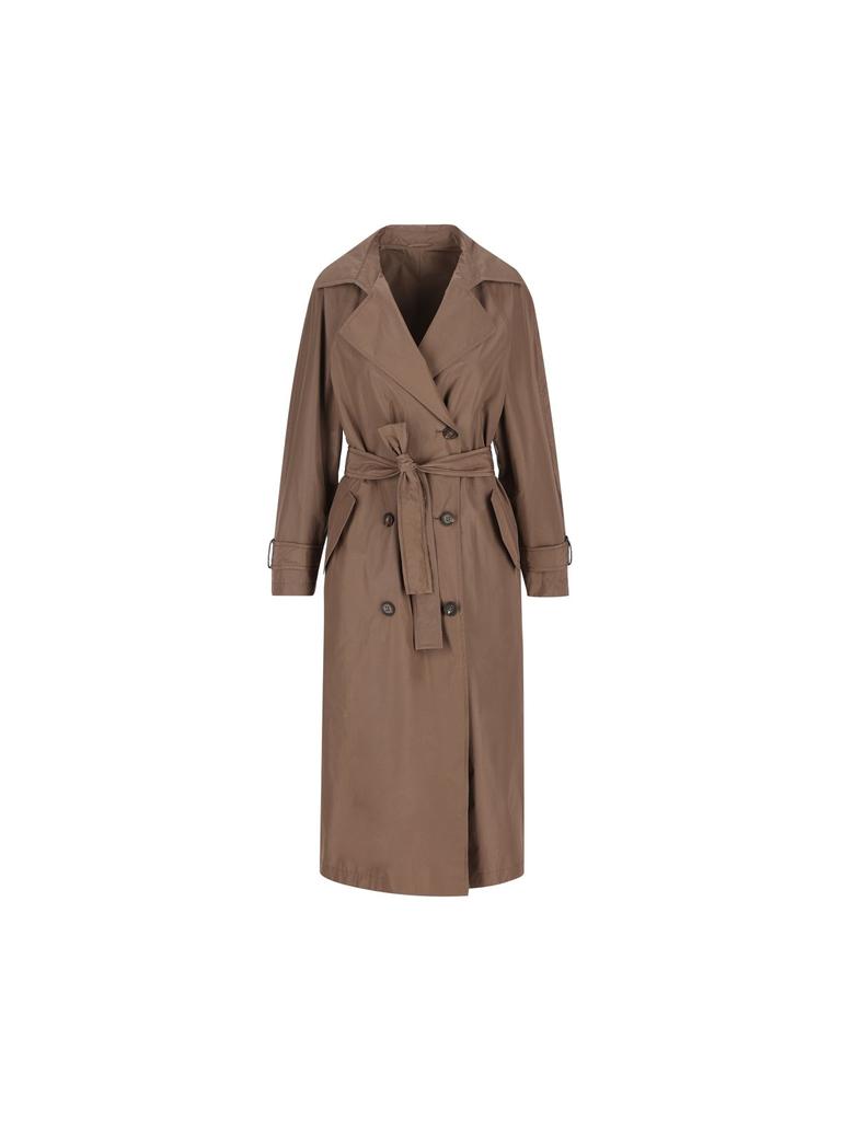 【送料&関税込】Brunello Cucinelli Coat With Belt Brown Belted suede coat | BRUNELLO CUCINELLI | NET-A-PORTER