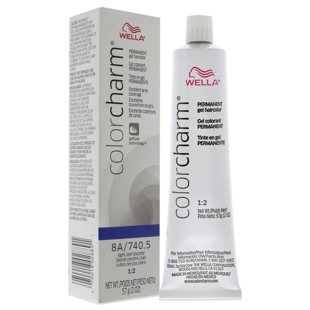 Wella Color Charm Permanent Hair Color Gel - 740.5 8A Light Ash Blonde by  for Unisex - 2 oz Hair Color 3