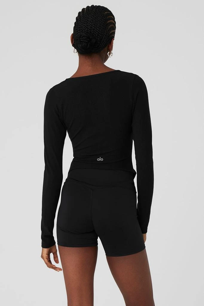 Alo Yoga Ribbed Stardust Long Sleeve - Black 3