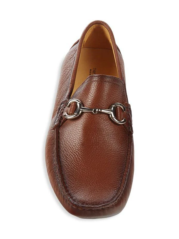 Saks Fifth Avenue ​​Pebbled Leather Bit Driving Loafers 6