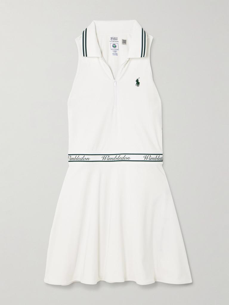 Ralph Lauren X Wimbledon 刺绣弹力针织网球连衣裙