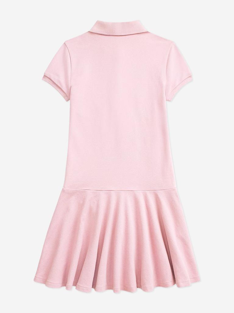 Ralph Lauren Girls Logo Polo Dress in Pink