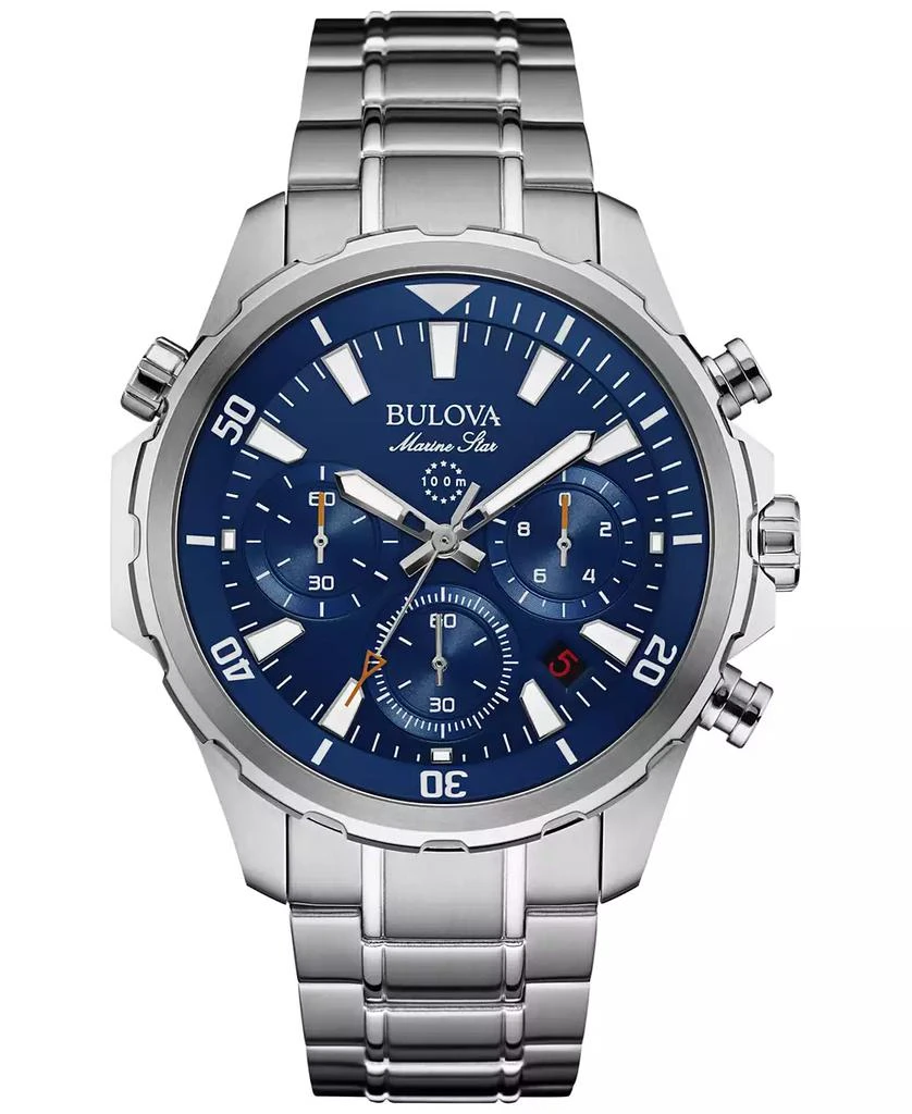Bulova Men's Chronograph Marine Star Stainless Steel Bracelet Watch 43mm 1
