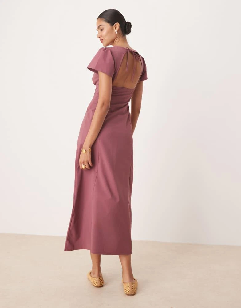 open lace back dress Hand Dyed Deep Purple Silk Slip Dress – Eveliina Vintage