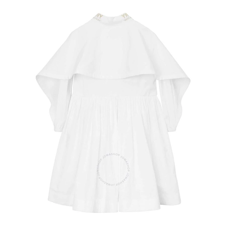 Burberry Kids Lyria Logo Embroidered Cape Detail Dress 2