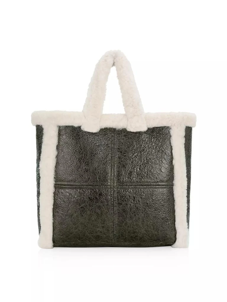 Maximilian Shearling Tote Bag 1