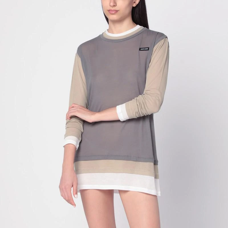 Miu Miu Set of three t-shirts white/pumice/lead 1