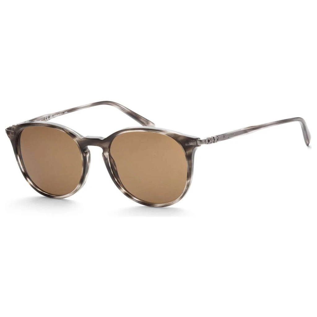Salvatore Ferragamo Ferragamo Men's Grey Round Sunglasses 1