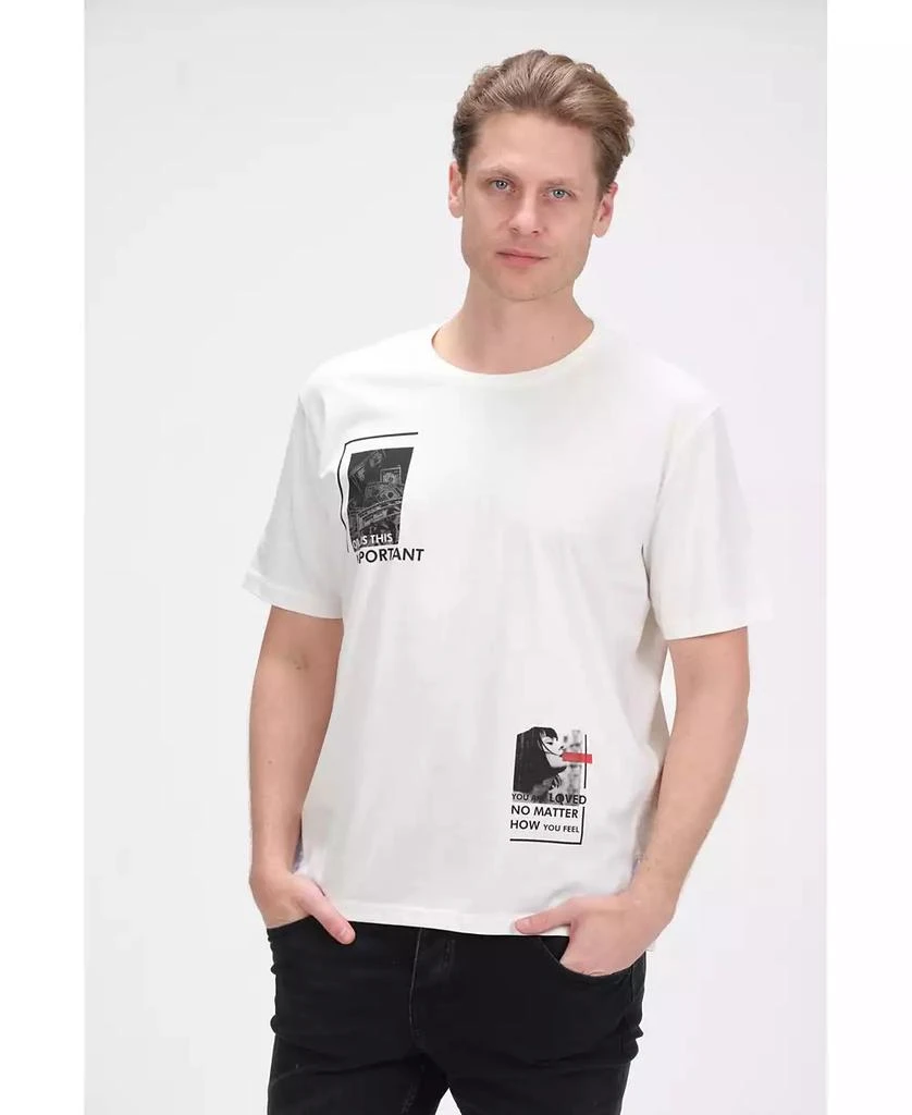 RON TOMSON Men's Modern Print Fitted Important T-shirt 3