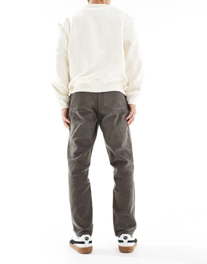 Another Influence Another Influence cord straight leg trousers in grey 3