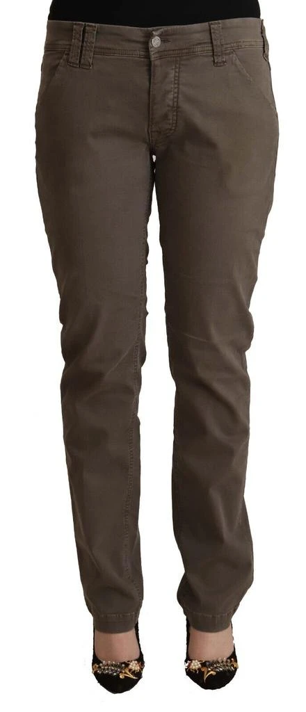 CYCLE CYCLE Brown Cotton Low Waist Skinny Casual Jeans 1